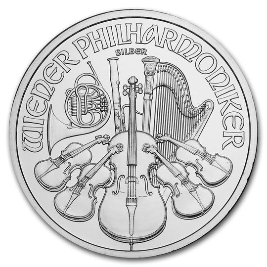 Austrian 1 oz Silver Philharmonic (BU) (Random Year) (Secondary)
