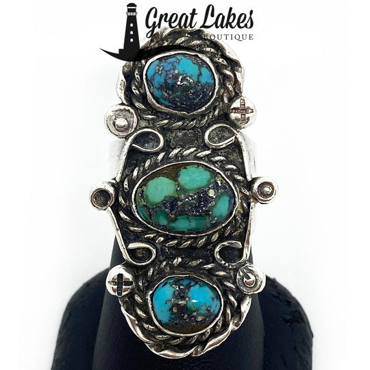 Silver & Turquoise Statement Ring